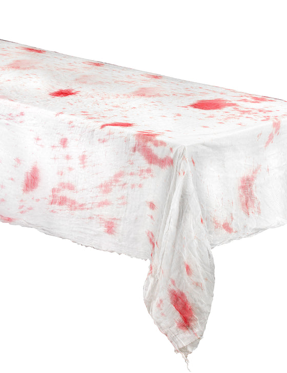 Nappe blanche ensanglantée 185x140 cm