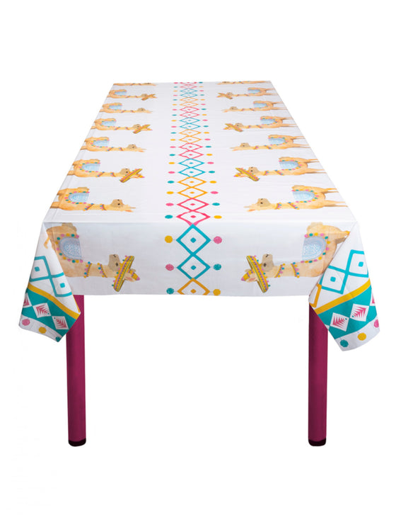 Nappe en plastique lama blanche 130 x 180 cm