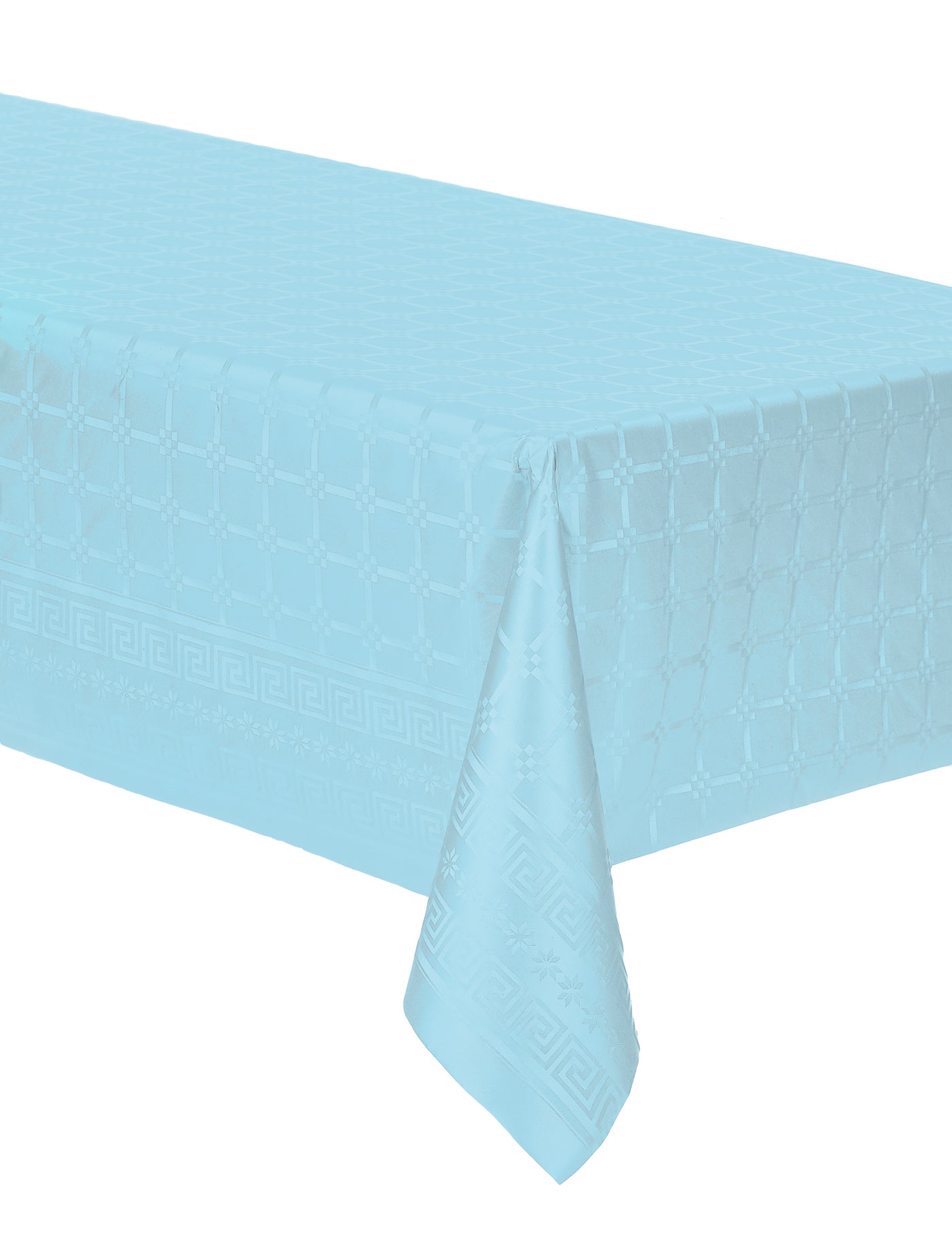 Nappe en rouleau papier damassé bleu pastel 1,2 x 6 m