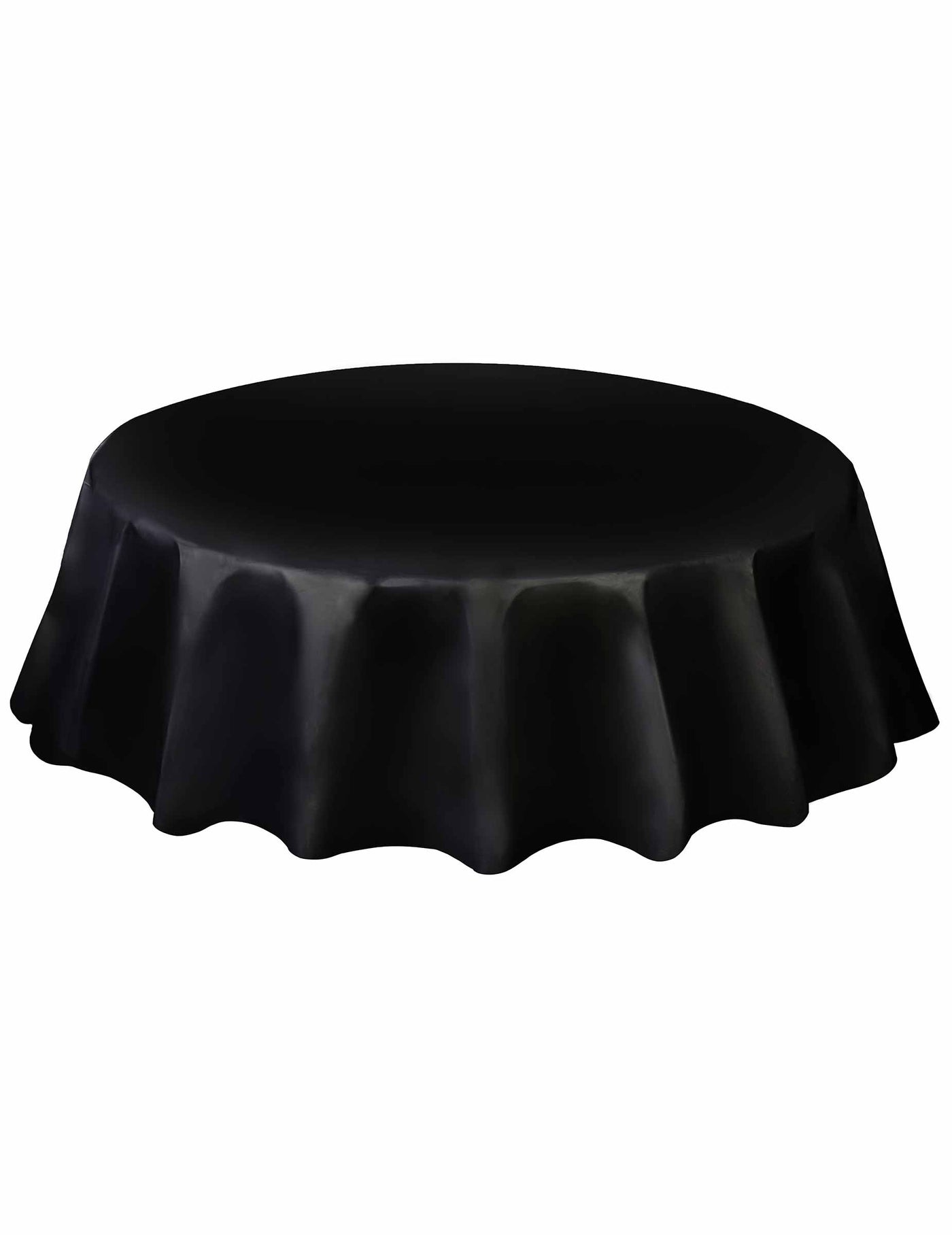 Nappe ronde en plastique noir 213 cm