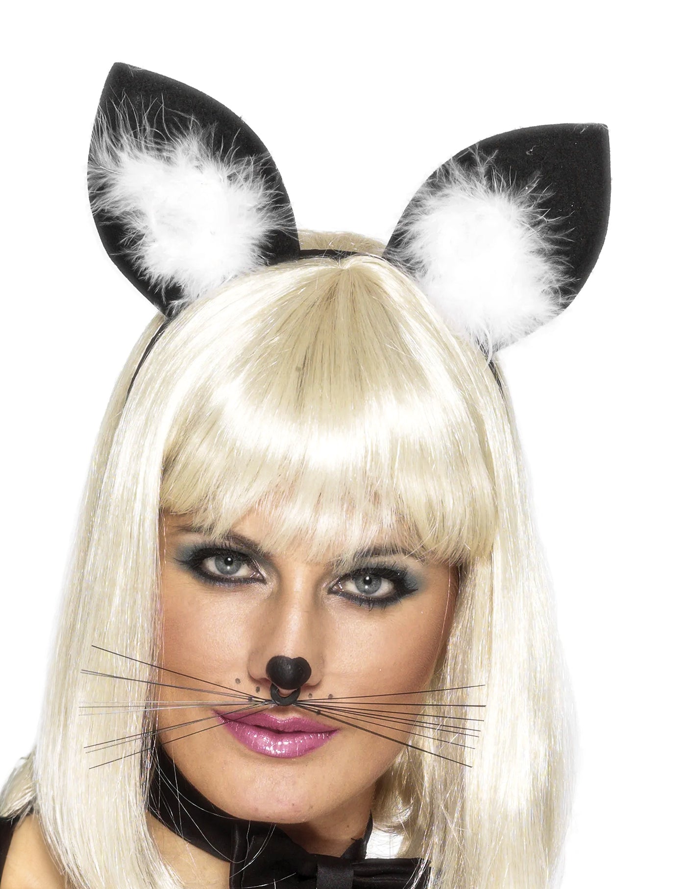 Oreilles de chat avec plumettes femme