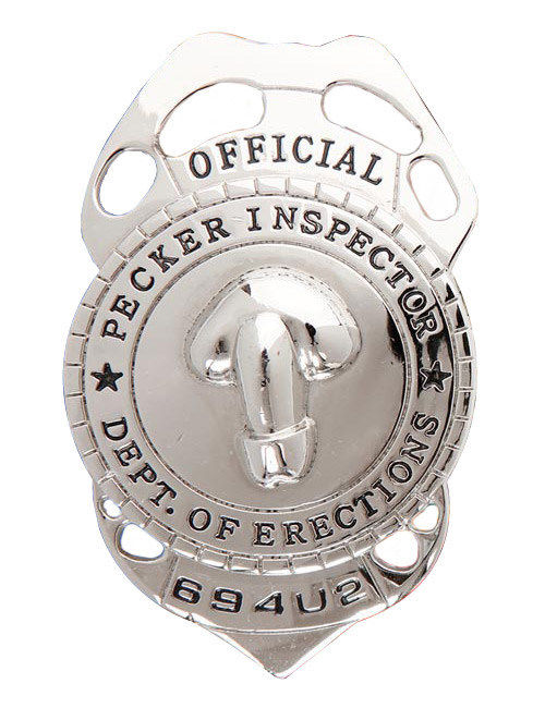 Badge policier coquin argenté