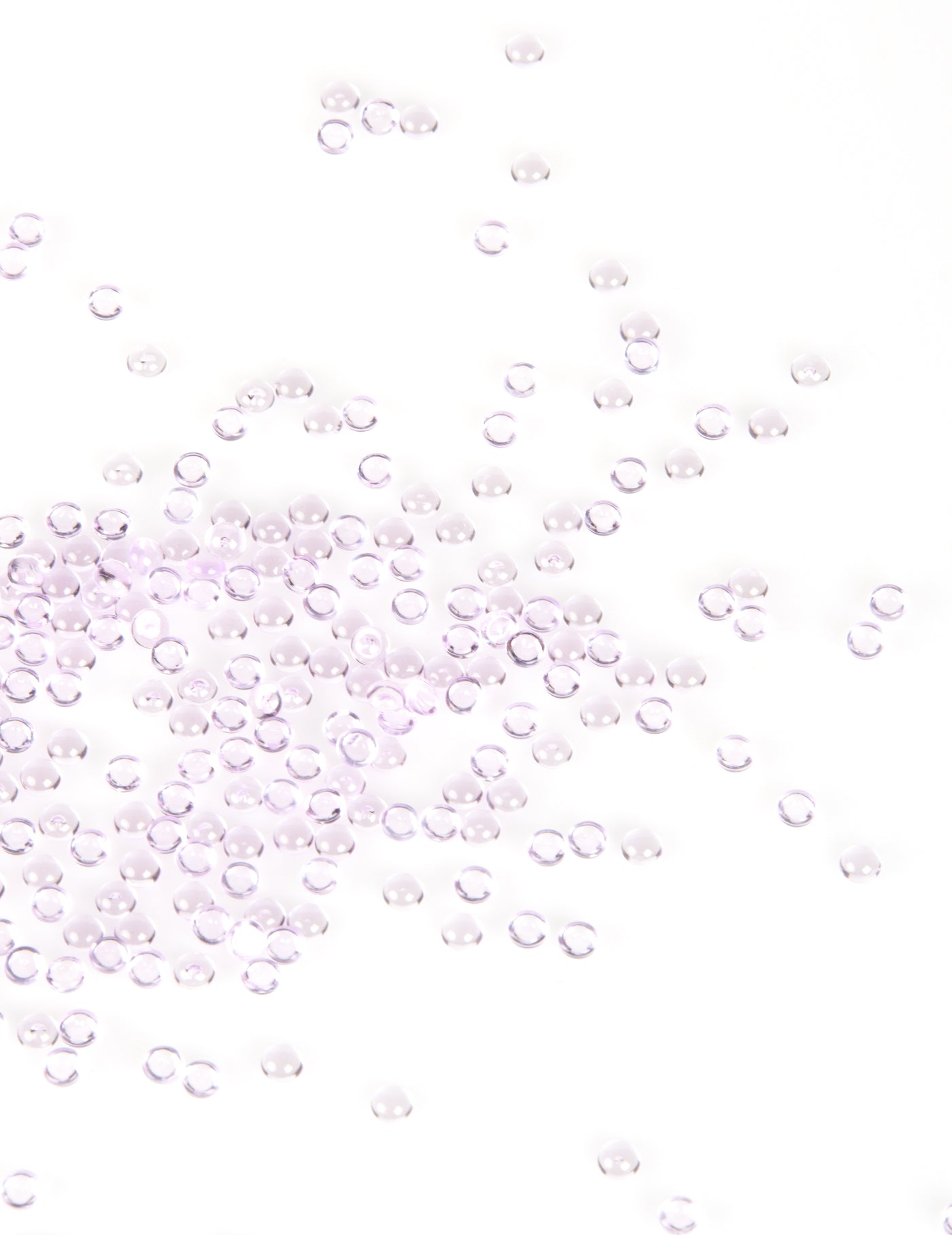 Perles effet goutte de pluie parme 50 g pour décoration de table