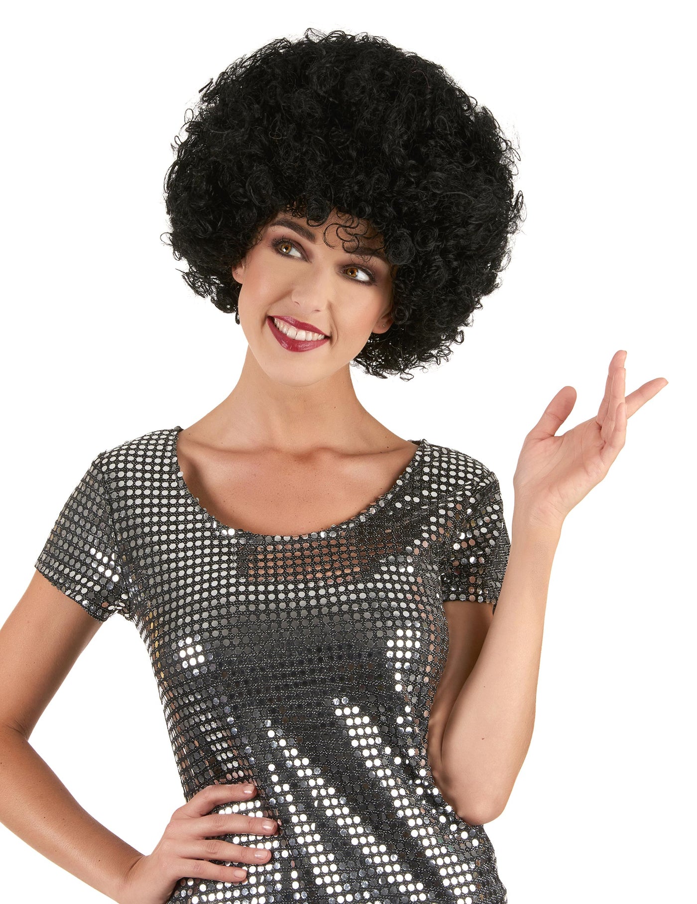 Perruque afro noire confort adulte