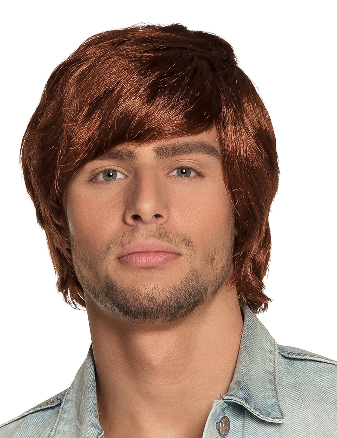 Perruque années 70 rousse homme