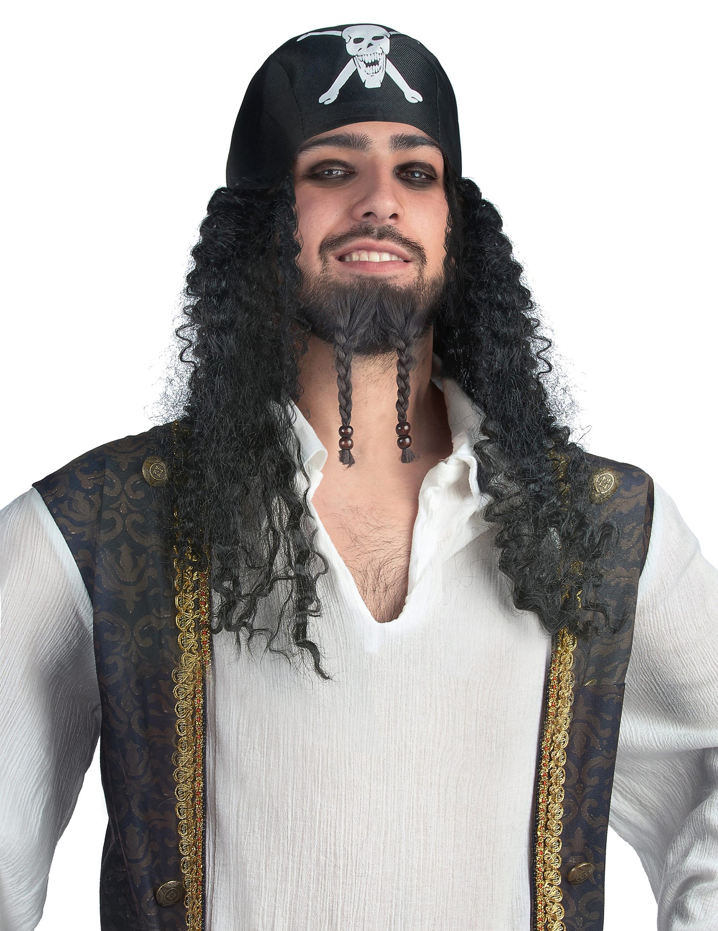 Perruque bandana pirate adulte