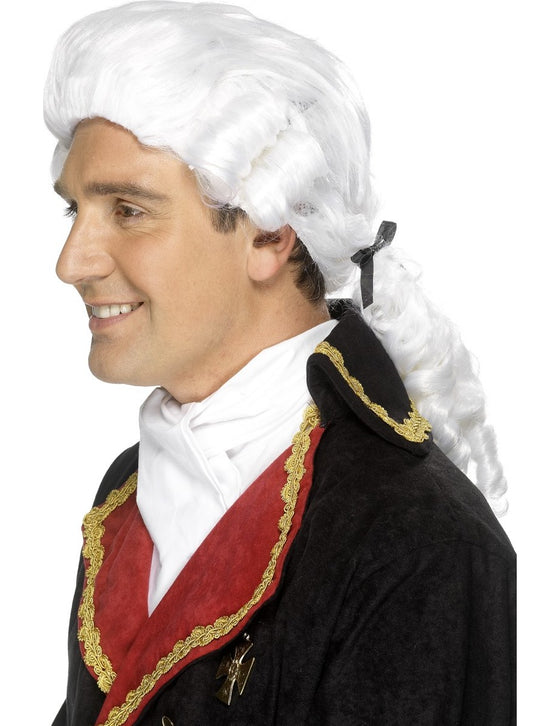 Perruque blanche baroque adulte