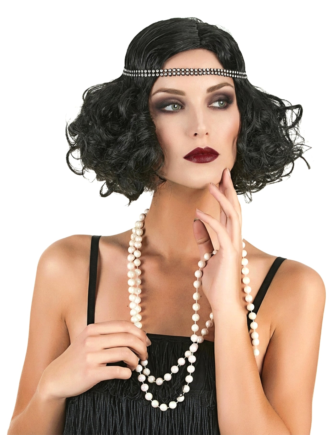 Perruque charleston noire femme