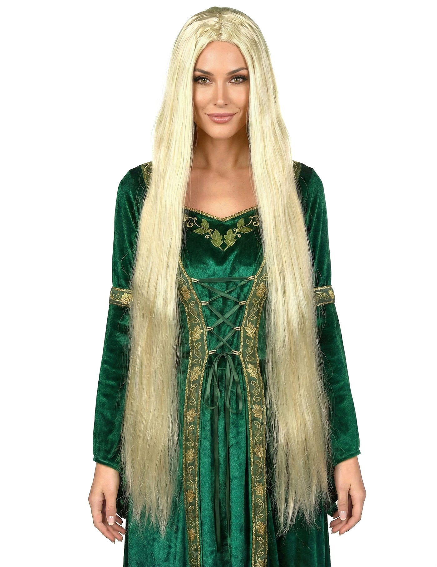 Perruque longue blonde femme