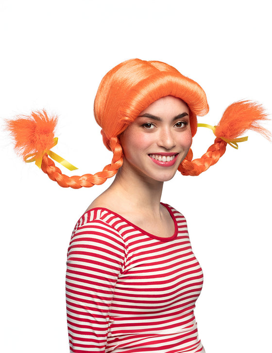 Perruque orange femme