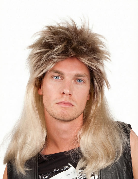 Perruque pop rock blonde homme
