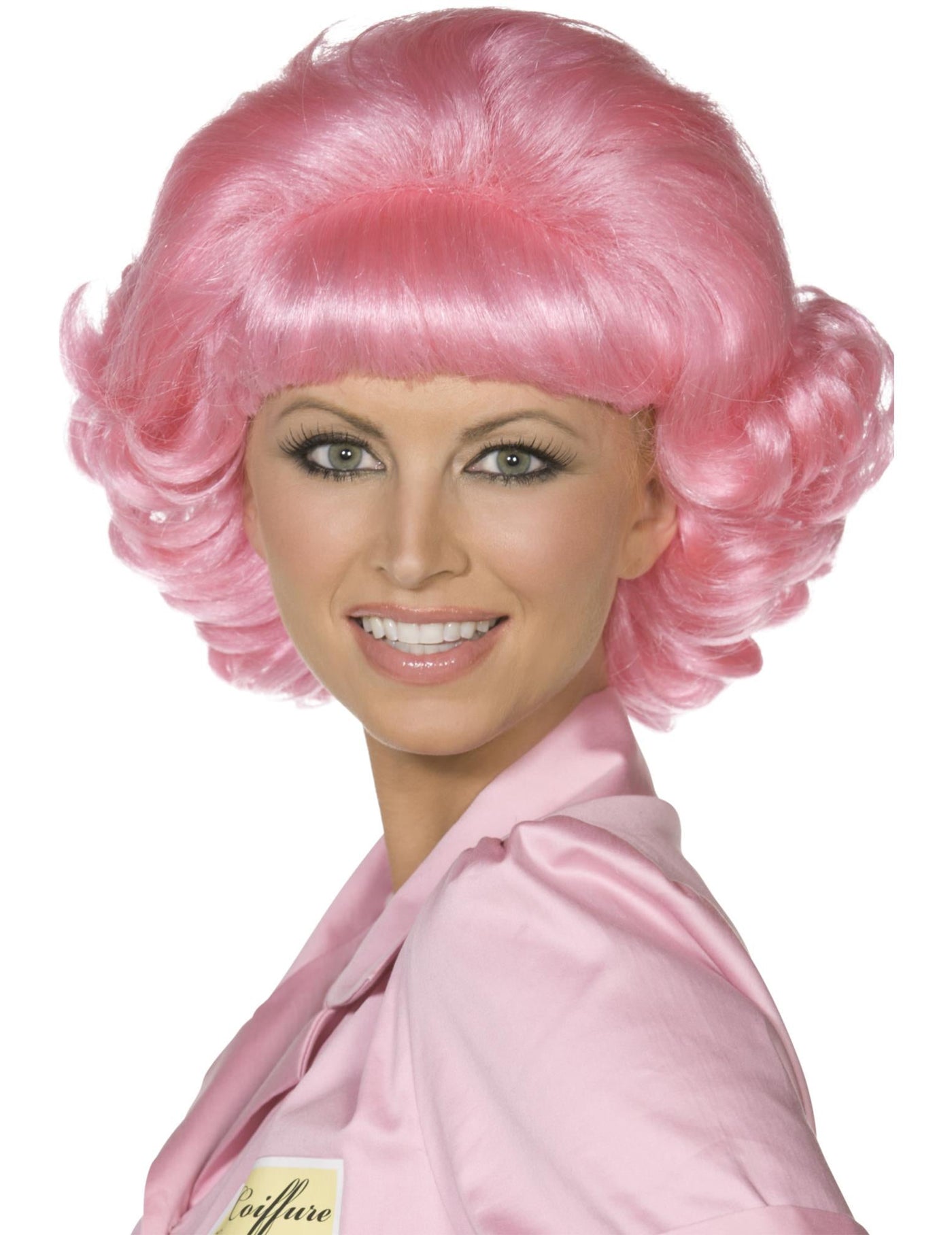 Perruque rose Grease femme