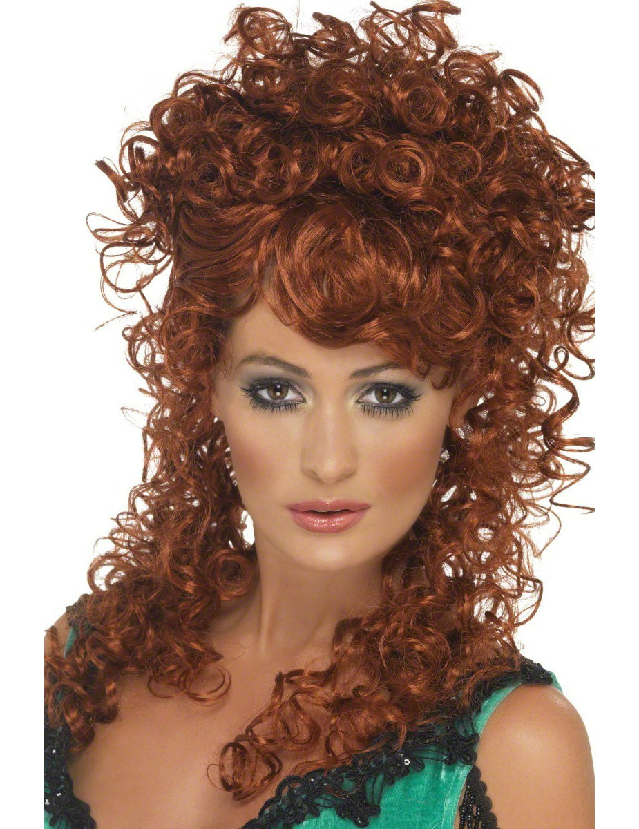 Perruque frisée rousse femme