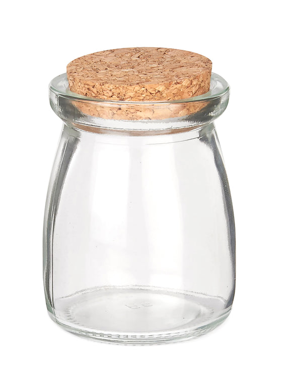 Petit pot en verre avec bouchon liège 7 cm pour dragées