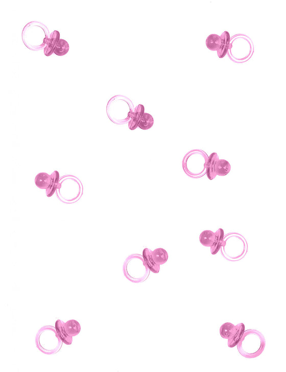 Petites sucettes roses transparentes lot de 18