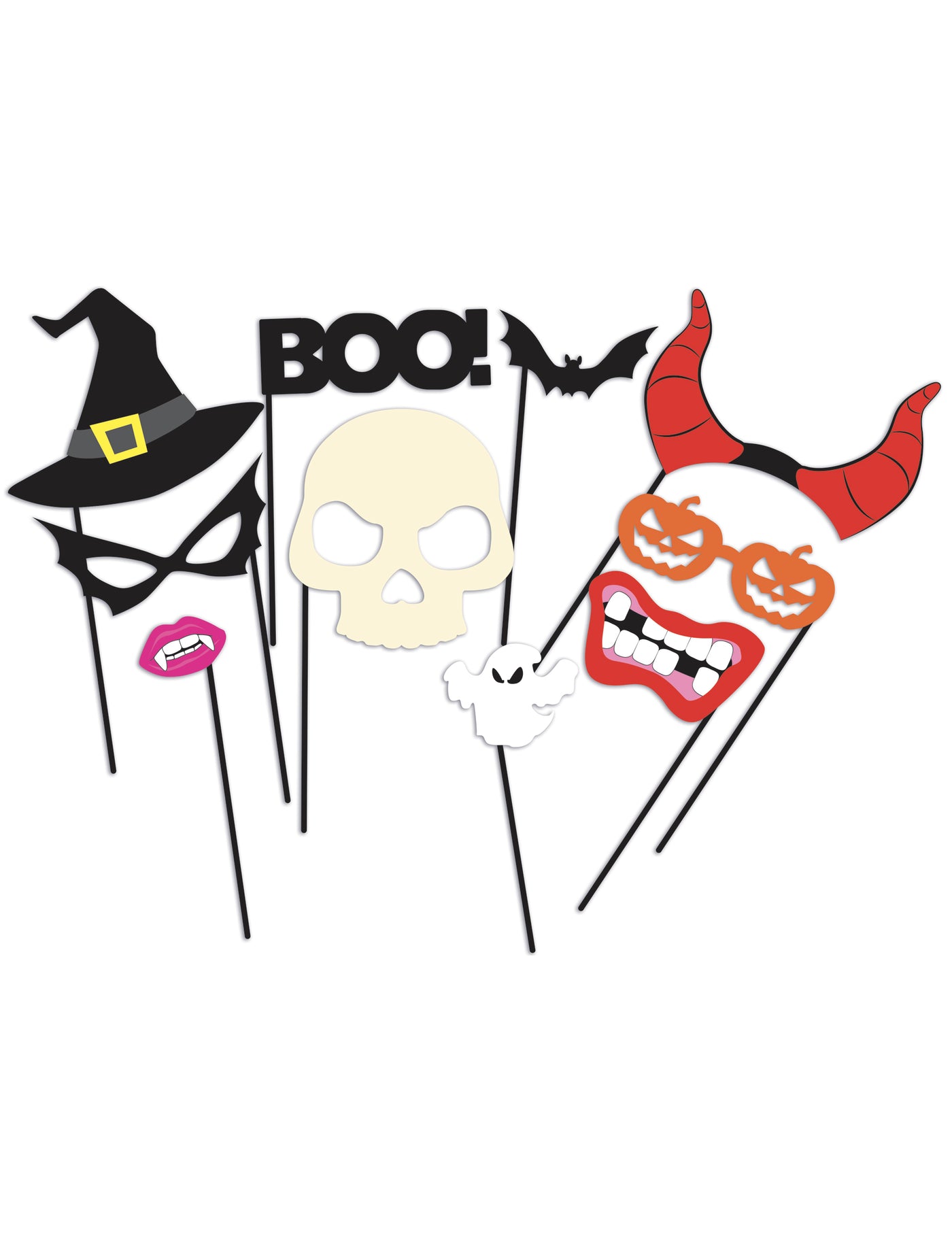 Photobooth 10 accessoires Halloween