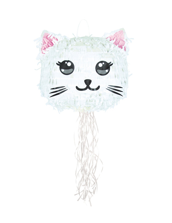 Piñata Chat Kawai blanc 38 cm