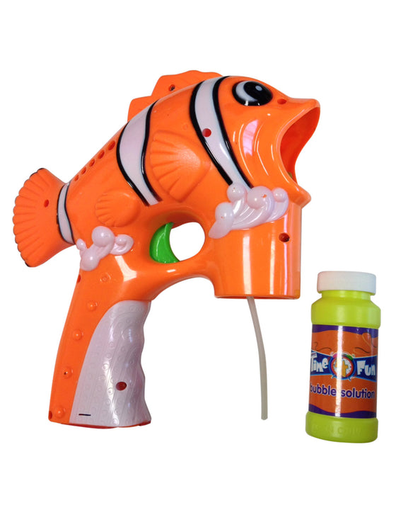 Pistolet à bulles en plastique poisson clown