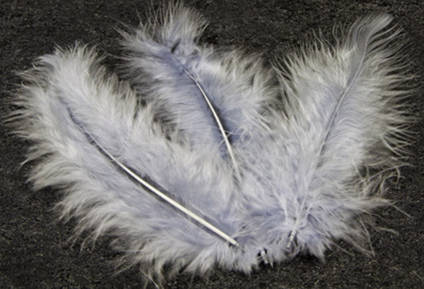 20 plumes de décoration grises 5,5 cm pour atelier créatif