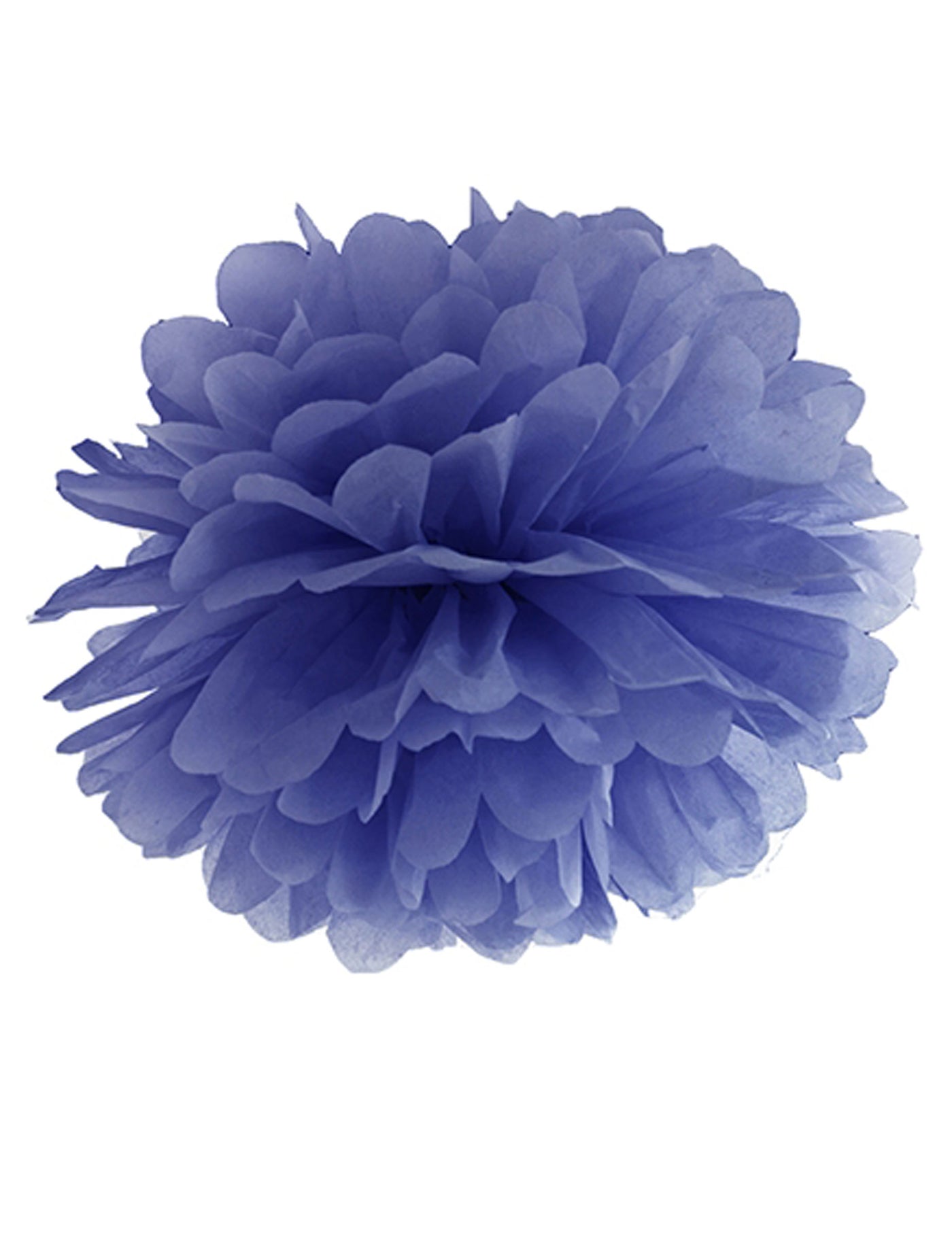 Pompon à suspendre en papier de soie bleu marine 25 cm