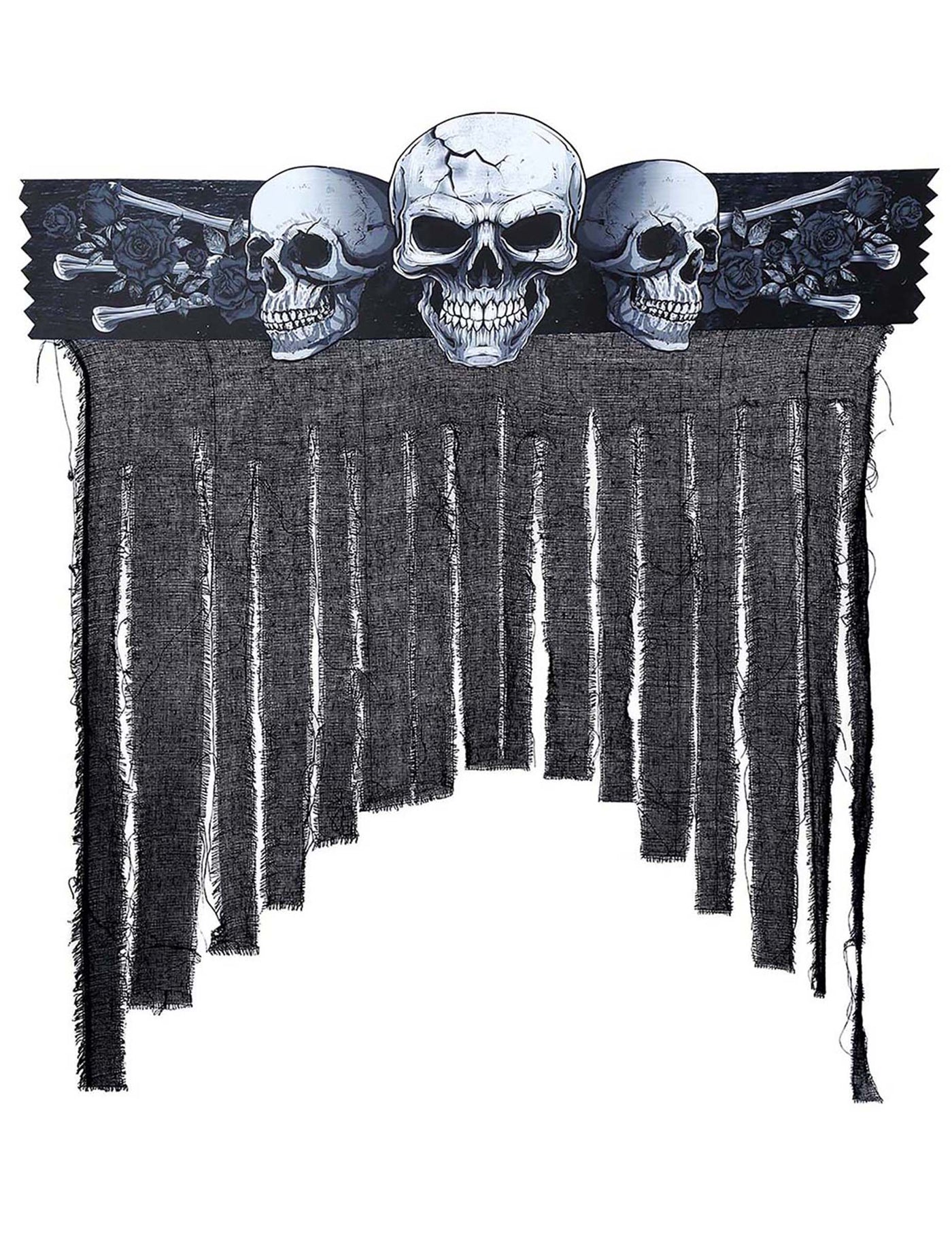 Rideau de porte tête de mort 90 x 30 cm
