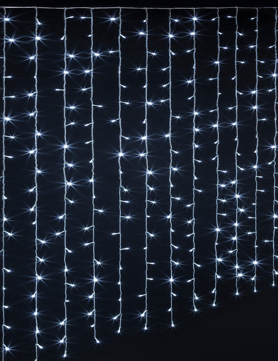 Rideau lumineux intérieur extérieur blanc froid 100 x 200 cm