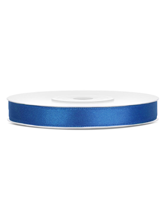 Ruban satin bleu roi 0.6 cm x 25 m