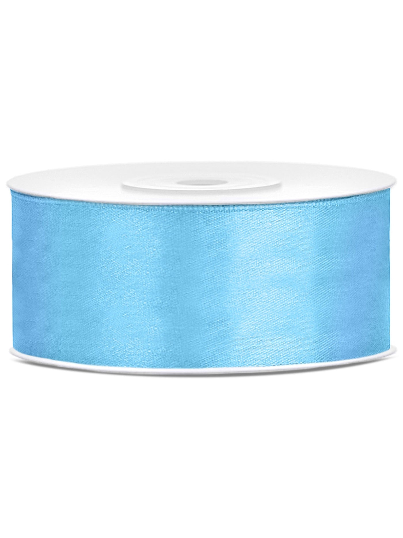 Ruban satin bleu ciel 2,5 cm x 25 m