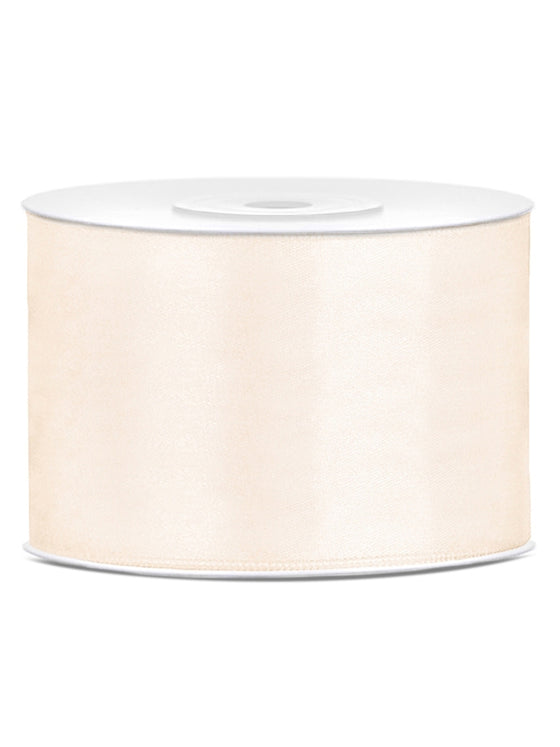 Ruban satin blanc cassé 5 cm x 25 m pour mariage