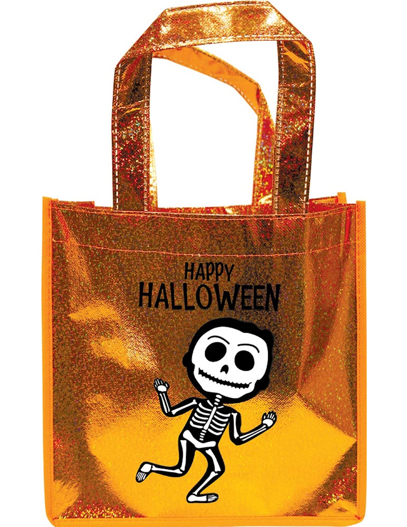 Sac à paillettes orange squelette