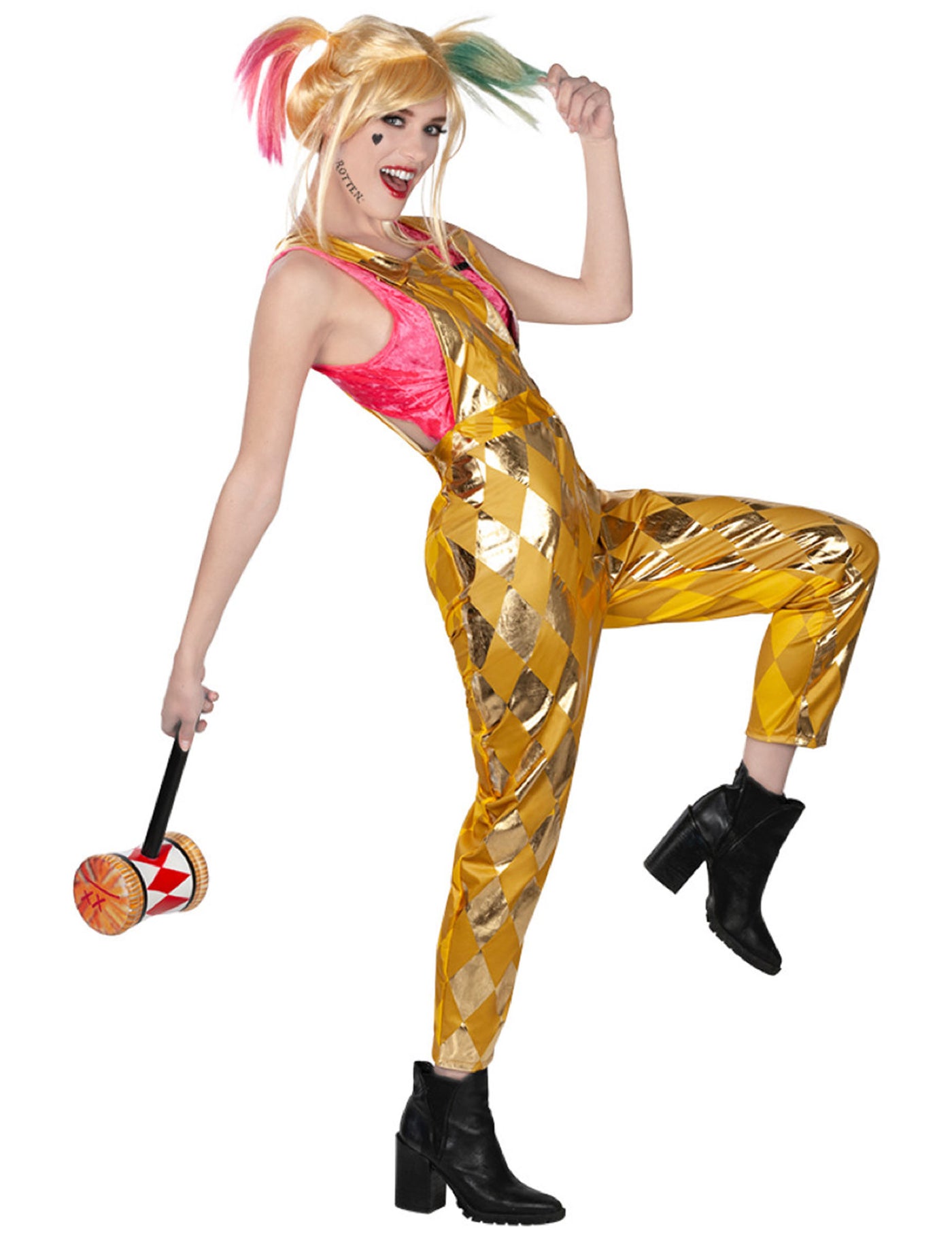 Salopette dorée Harley Quinn Birds of Prey femme