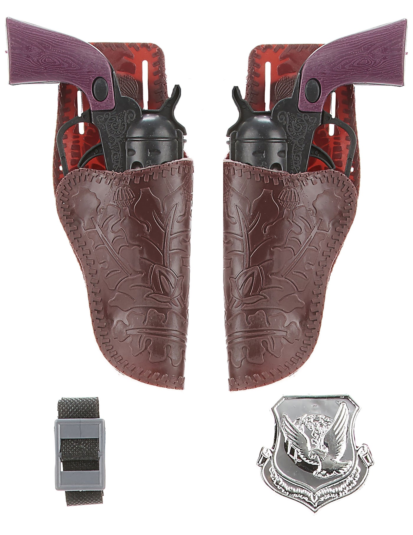 Set de 2 pistolets cow boy en plastique enfant