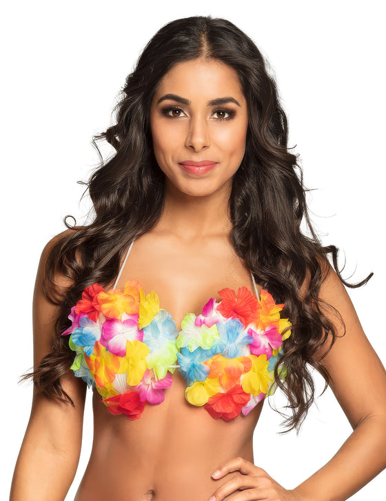 Soutien-gorge Hawaï coquillage fleuri adulte