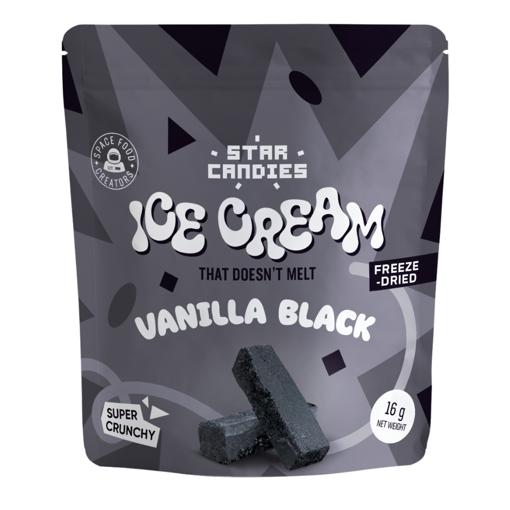 Star Candies Freeze-Dried Ice Cream Black Vanilla Small