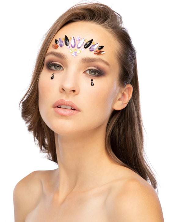 Strass adhésifs pour visage reine maléfique
