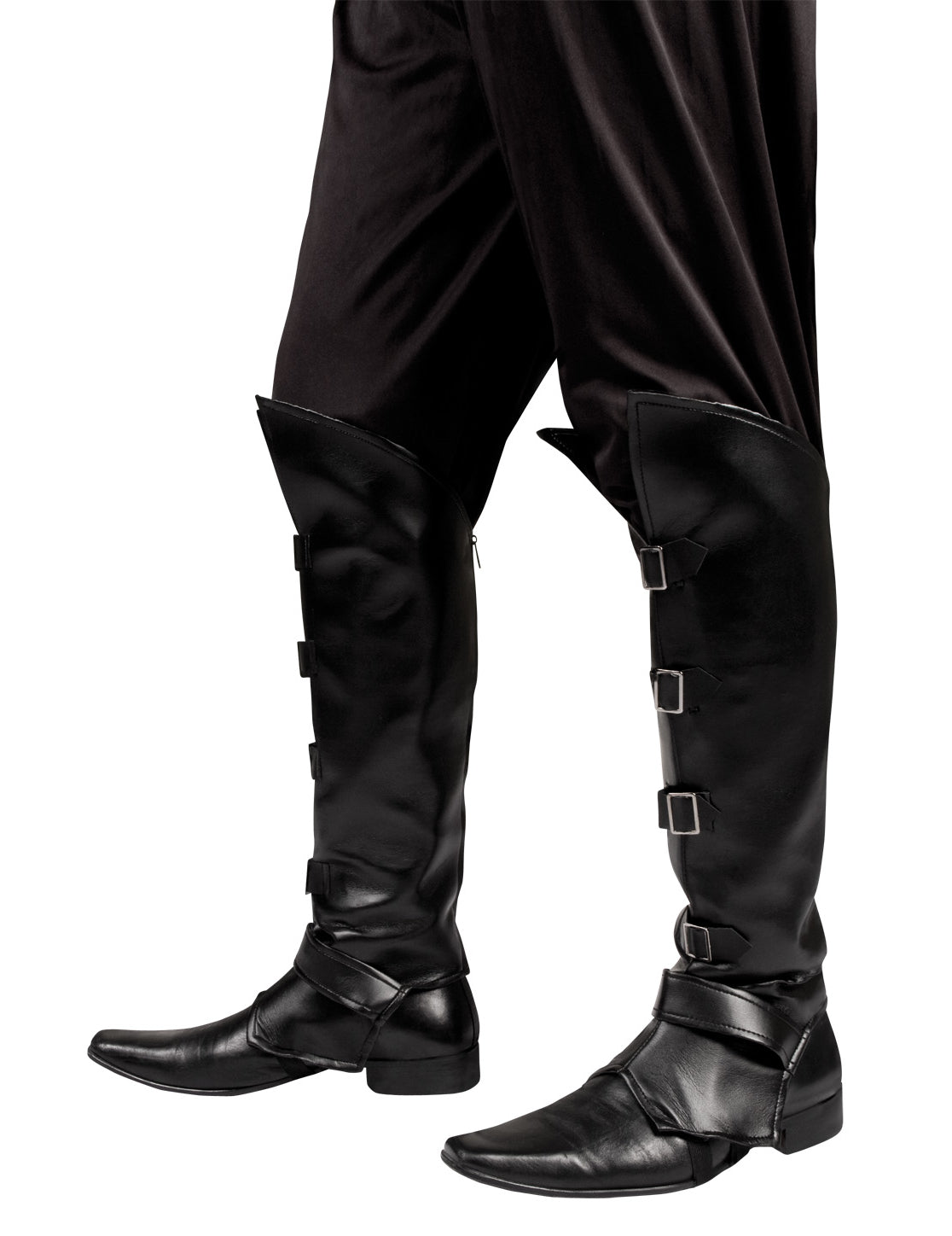 Sur-bottes noires effet cuir adulte