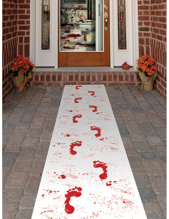 Tapis en intissé avec empreintes ensanglantées 3m x 65 cm