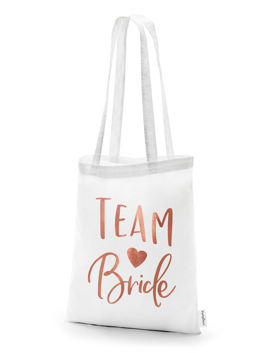 Tote bag Team Bride blanc 42 x 39 cm