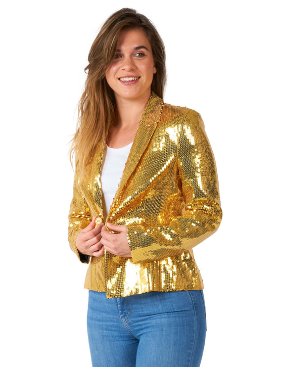 Veste blazer à sequins dorés Suitmeister femme