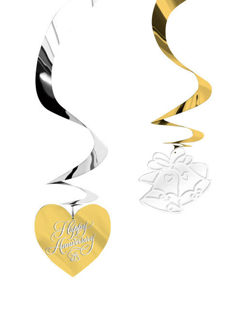 5 suspensions anniversaire de mariage or et argent