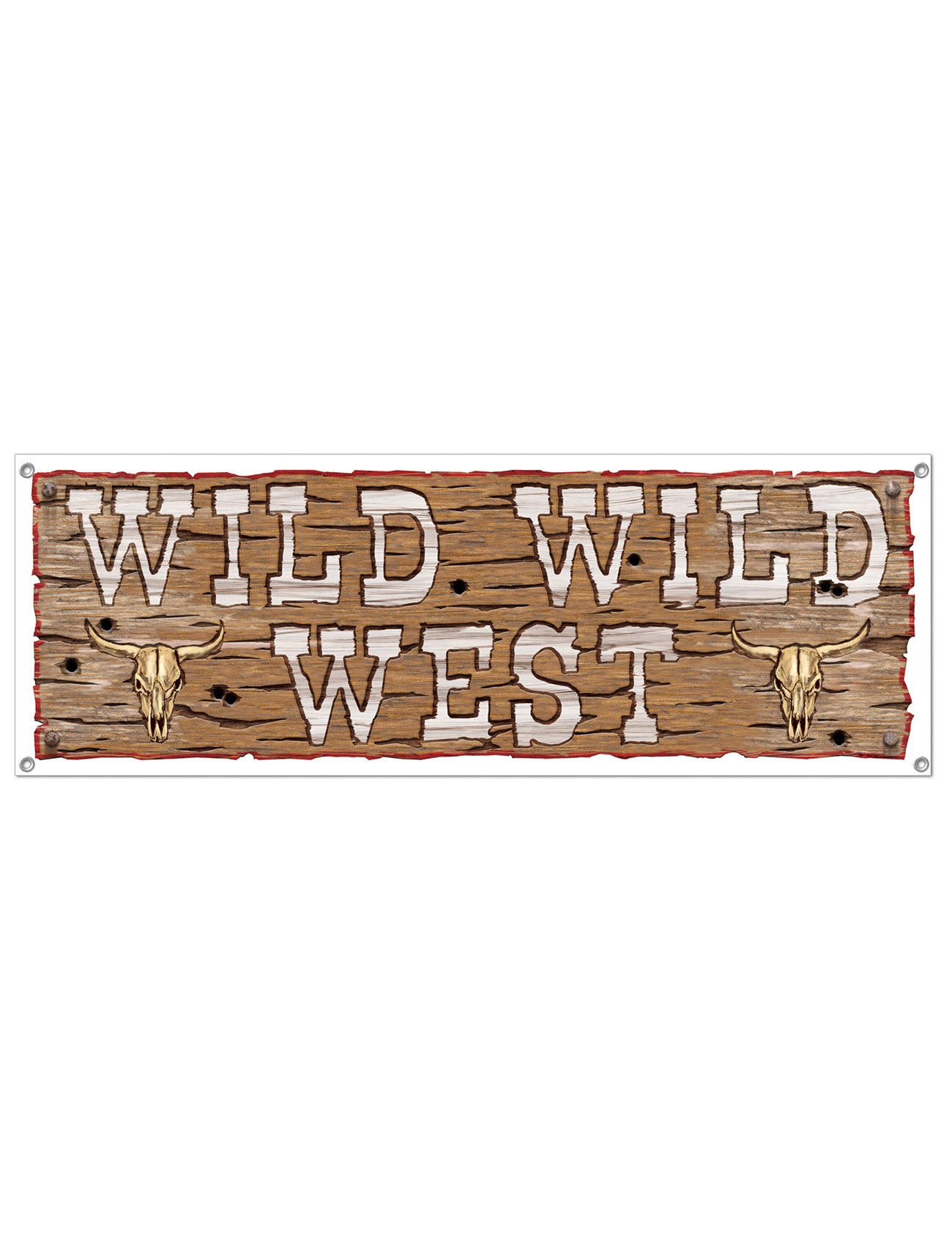 Bannière en plastique Wild Wild West 1,5 m x 53,3 cm