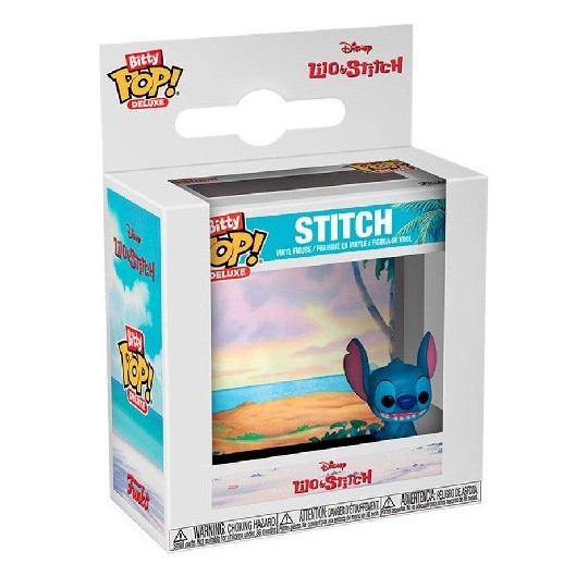Disney Display (12) figurines Bitty POP! Deluxe Vinyl Stitch(Beach) 2,5 cm