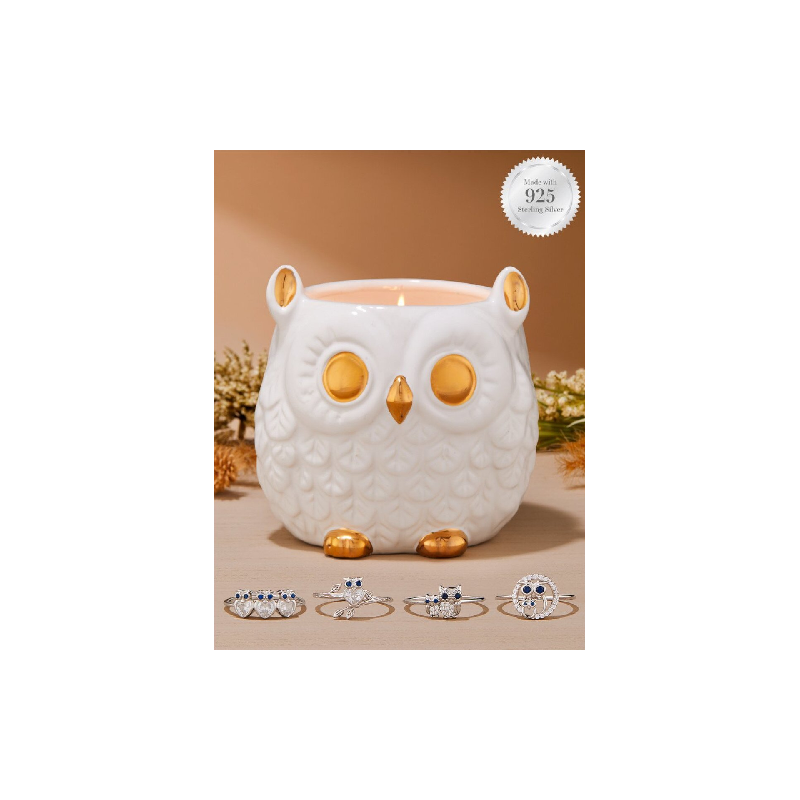 Bougie parfumée hibou (bague) Taille 8  L (18,19 mm) 57/58