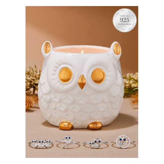 Bougie parfumée hibou (bague) Taille 8  L (18,19 mm) 57/58