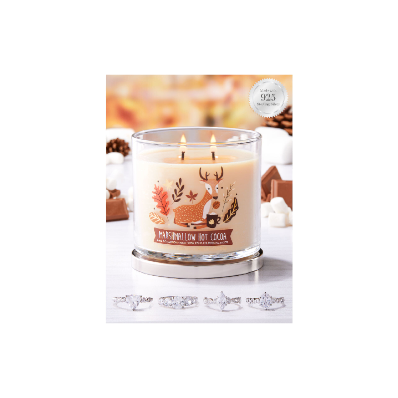 Bougie parfumée Marshmallow Hot Cocoa (Anneau) Taille 8 L (18,19 mm) 57/58