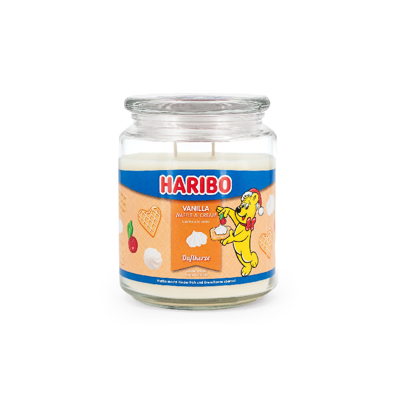 Bougie Parfumée Haribo Crème Gaufrée Vanille - 510g