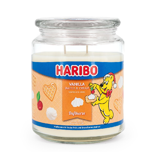 Bougie Parfumée Haribo Crème Gaufrée Vanille - 510g