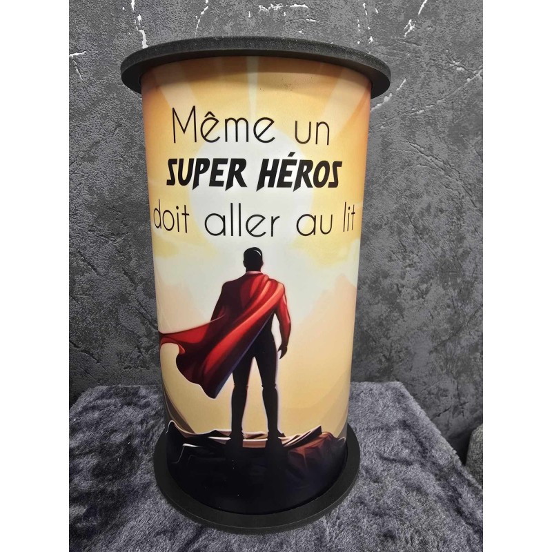 Lumineuse Led " Même un super héros doit aller au lit"