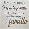 Cadre relief 20/20 "Il y a les amis. Il y a la famille et il y a les amis qui deviennent la famille"