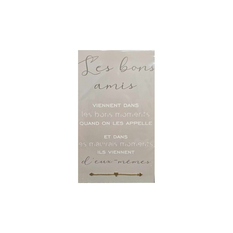 Cadre relief 30/50 "Les bons amis viennent dans les bons moments ... ils viennent d'eux-mêmes"